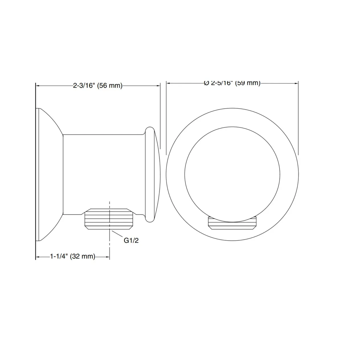 Kohler shower fitting wall outlet 16381IN-BV 16381IN-BV Brushed Bronze - image 2