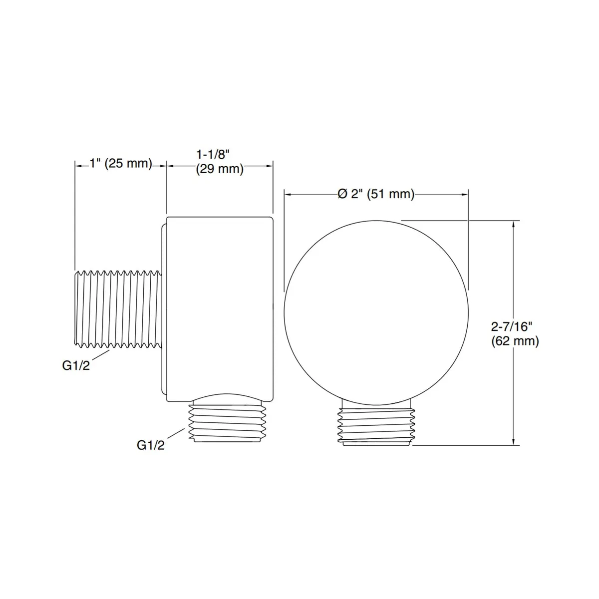 Kohler shower fitting wall outlet 22448IN-BL 22448IN-BL Black Matt - image 2
