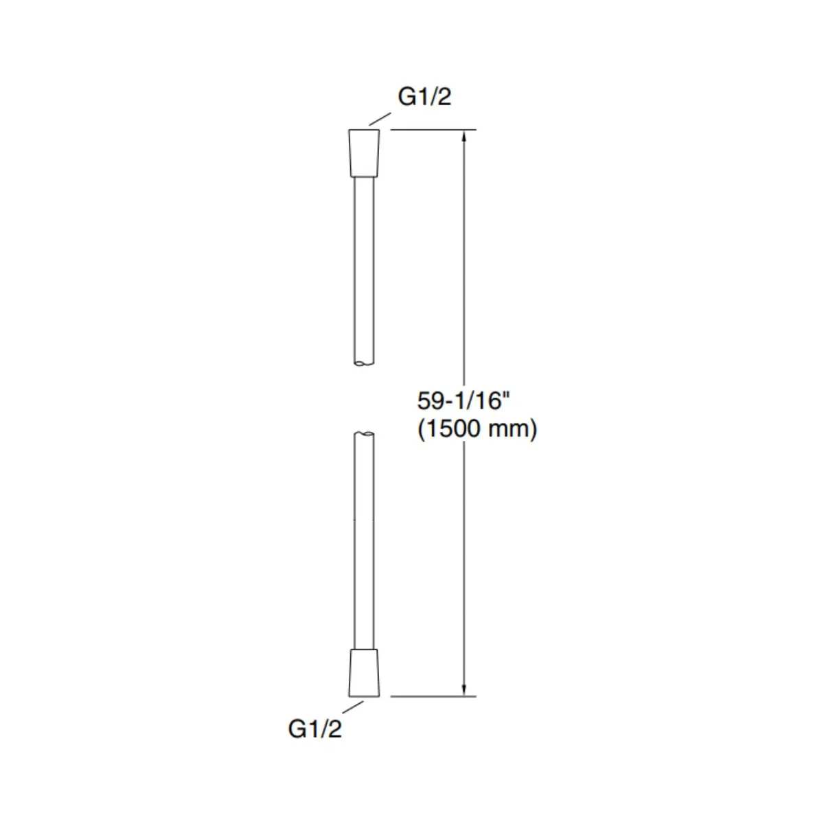 Kohler shower fitting flexible hose 11628IN-BL 11628IN-BL Black Matt - image 4
