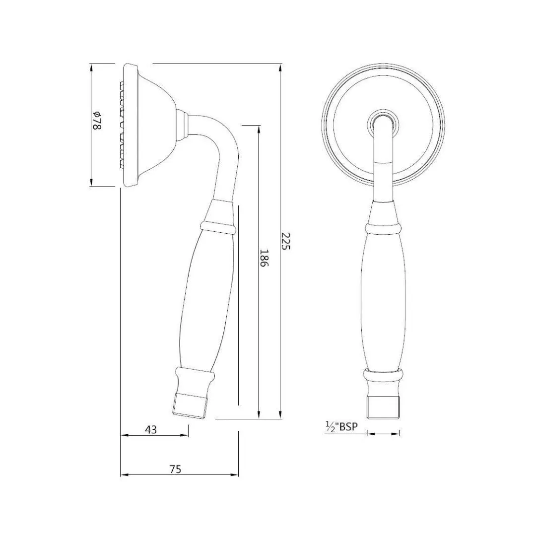 Jaquar single flow hand shower HSH-ABR-9537N Antique Bronze - image 3
