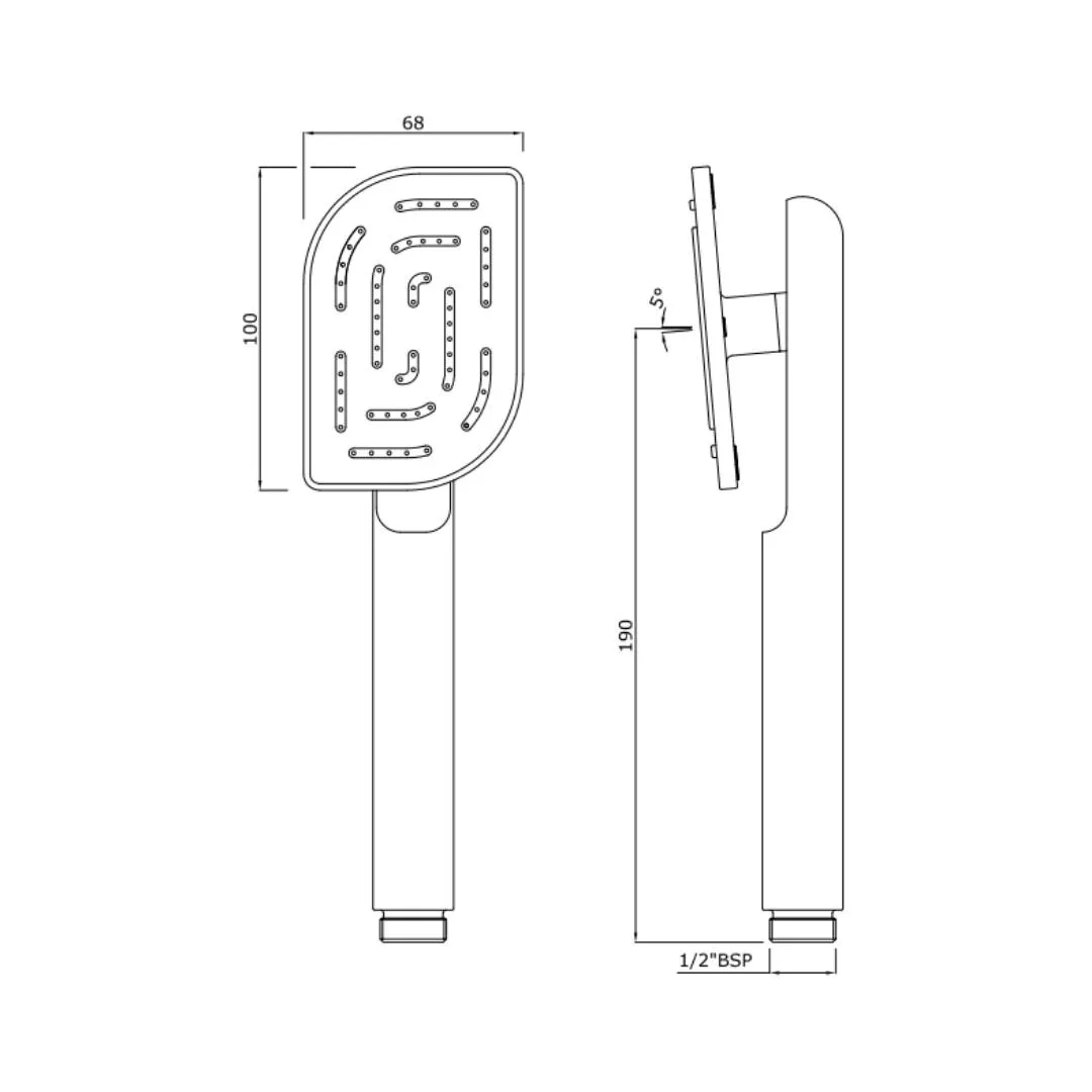 Jaquar single flow hand shower HSH-BCH-85537 Black Chrome - image 2