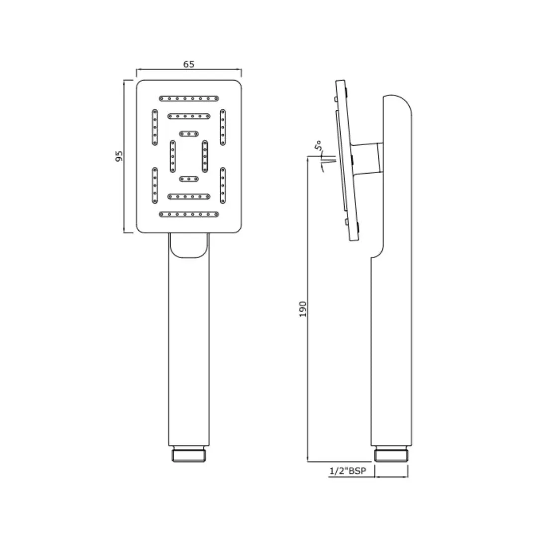 Jaquar single flow hand shower HSH-CHR-1657 Chrome - image 2