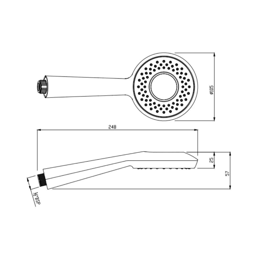 Jaquar single flow hand shower HSH-CHR-1715 Chrome - image 3