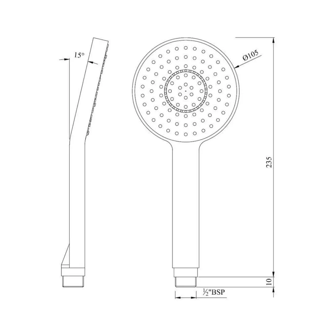 Jaquar single flow hand shower HSH-CHR-1717 Chrome - image 3