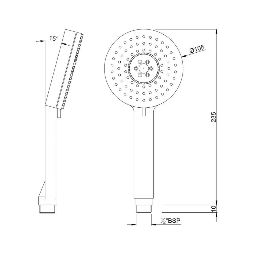 Jaquar multi flow hand shower HSH-CHR-1721 Chrome - image 3