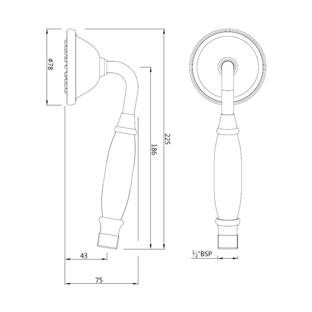Jaquar single flow hand shower HSH-GLD-9537N Full Gold - image 2