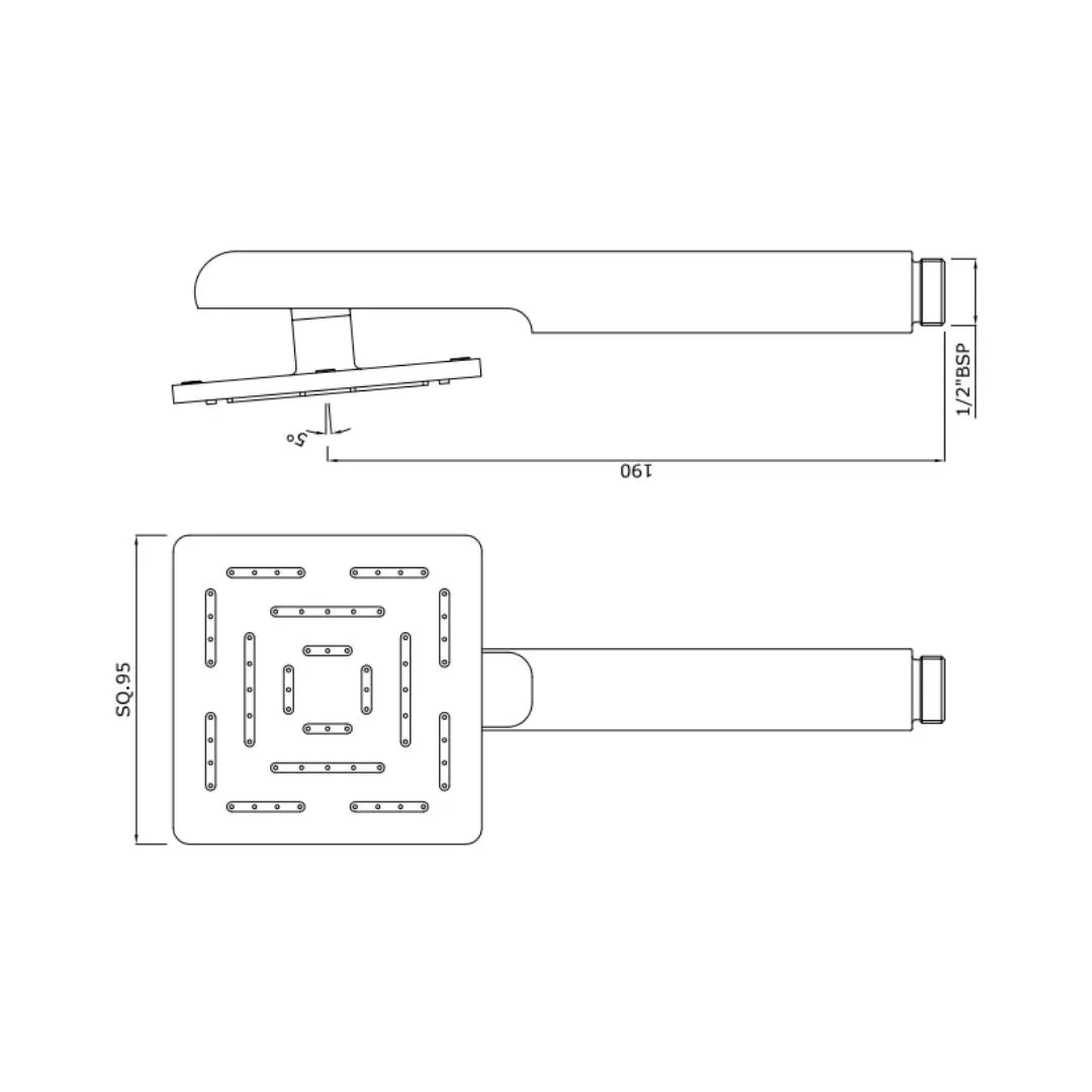Jaquar single flow hand shower HSH-GRF-1655 Graphite - image 2