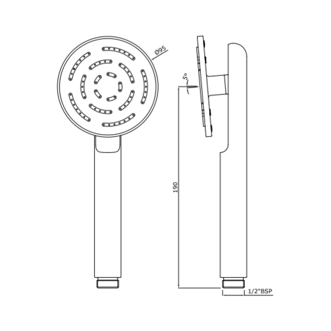 Jaquar single flow hand shower HSH-WHM-1653 White Matt - image 2