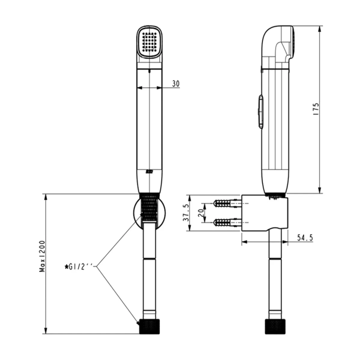 American Standard health faucet duostrix FFASTS28-000441BF0 FFASTS28-000441BF0 Matt Black - image 2