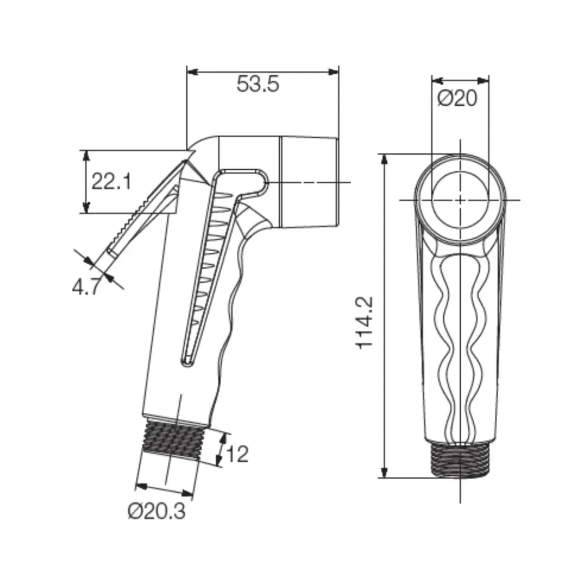 Parryware health faucet splash T9805A1 T9805A1 Stainless Steel - image 2