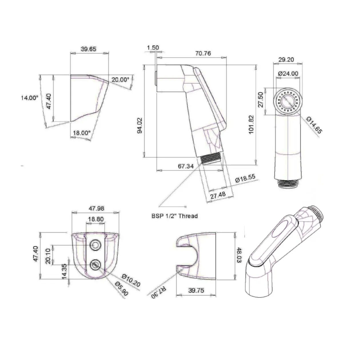 Parryware health faucet praseo T9920A1 T9920A1 Chrome - image 2