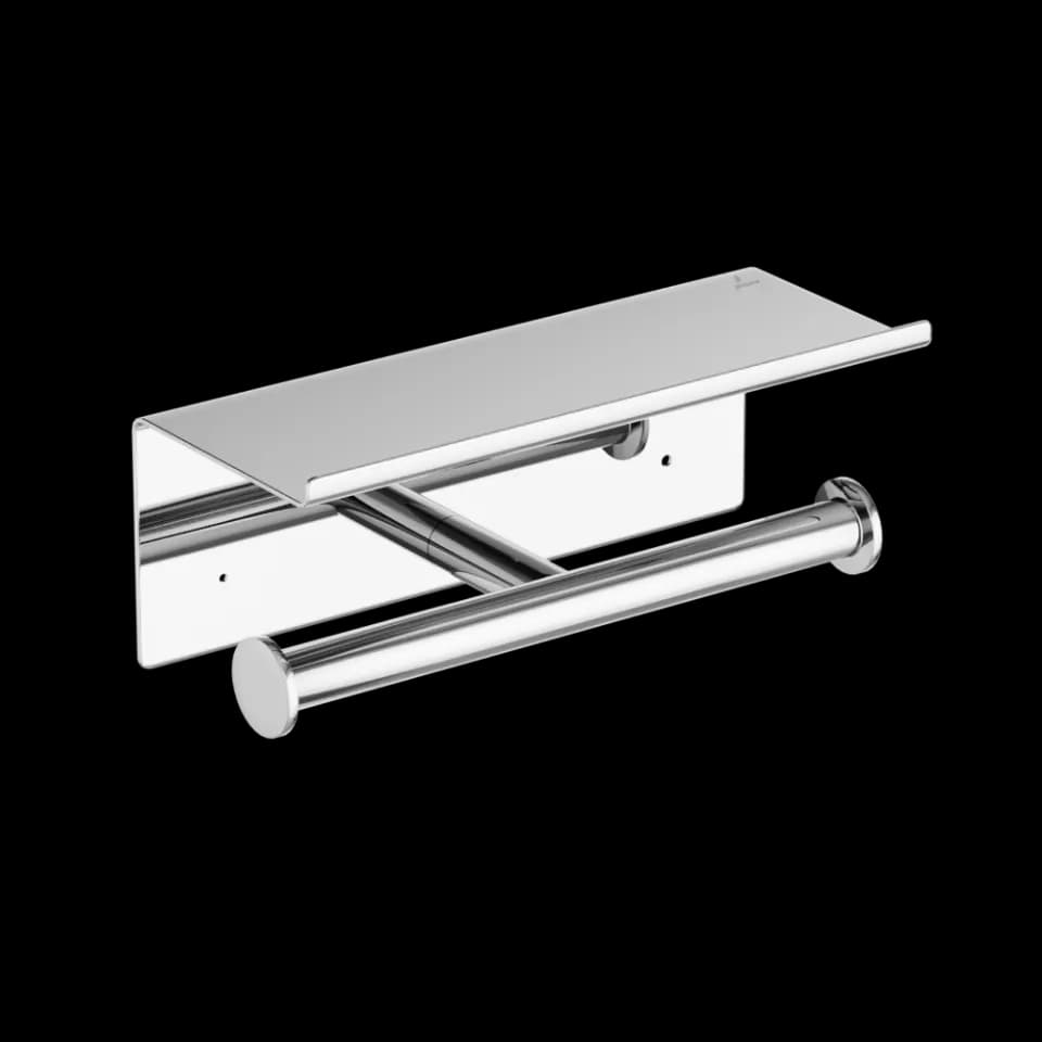 Jaquar Double Toilet Roll Holder with Shelf Continental series ACN-CHR-1167 Chrome - image 1