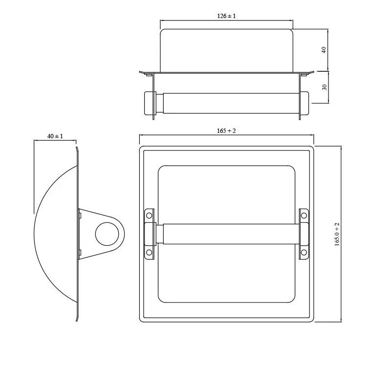 Jaquar Recessed Toilet Roll Holder Stainless Steel Hotelier series AHS-CHR-1551 Chrome - image 2