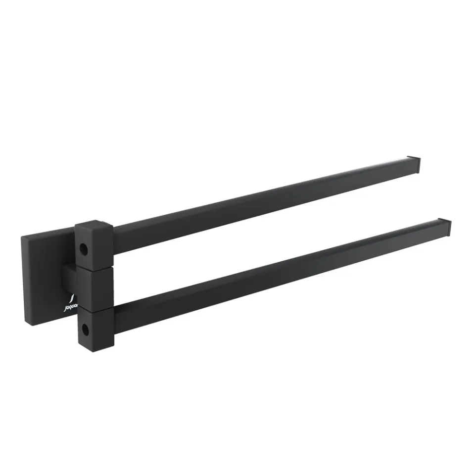 Jaquar Swivel Towel Holder Twin Type Kubix Prime Bathroom Accessories series AKP-BLM-35715PS Black Matt - image 1