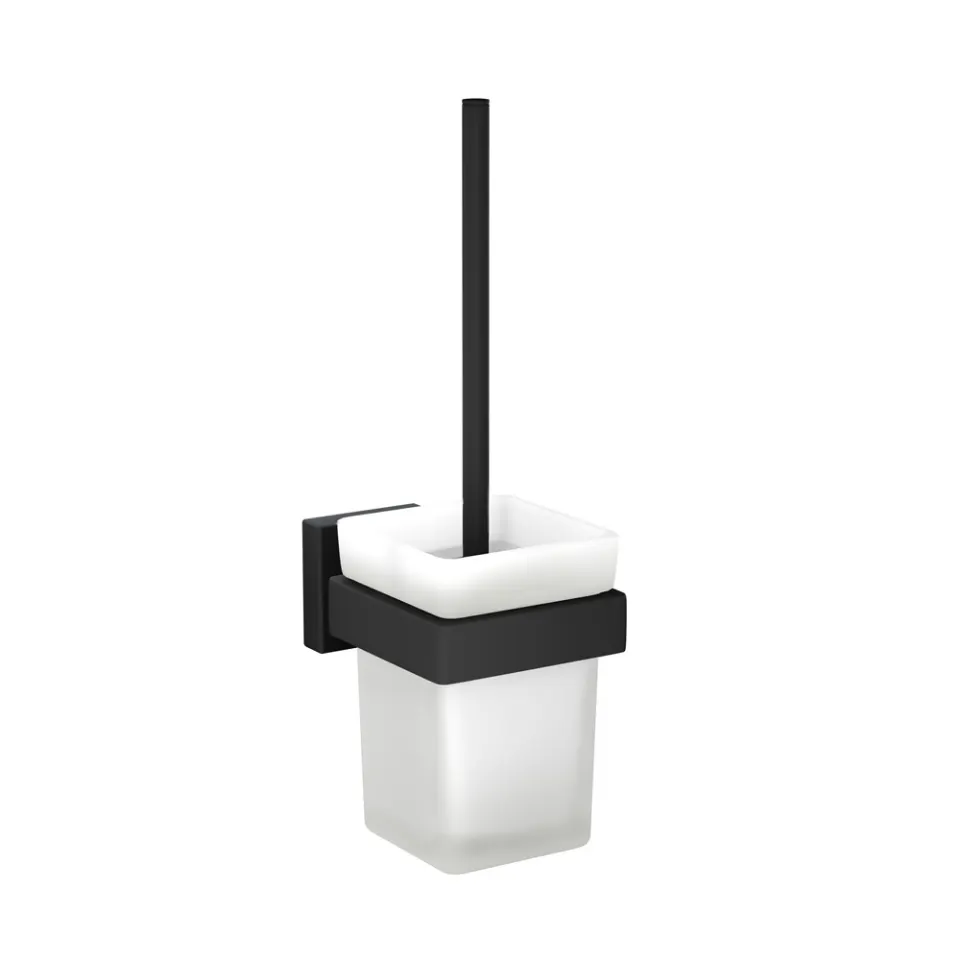 Jaquar WC Brush Holder Kubix Prime Bathroom Accessories series AKP-BLM-35743P Black Matt - image 1