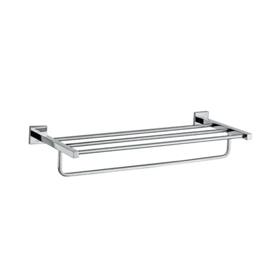 Jaquar Towel Rack 600mm long with Lower Hangers Kubix Prime Bathroom Accessories series AKP-CHR-35781PS Chrome - image 1