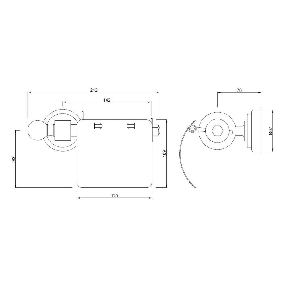 Jaquar Toilet Roll Holder With Flap Queen's series AQN-CHR-7753 Chrome - image 2