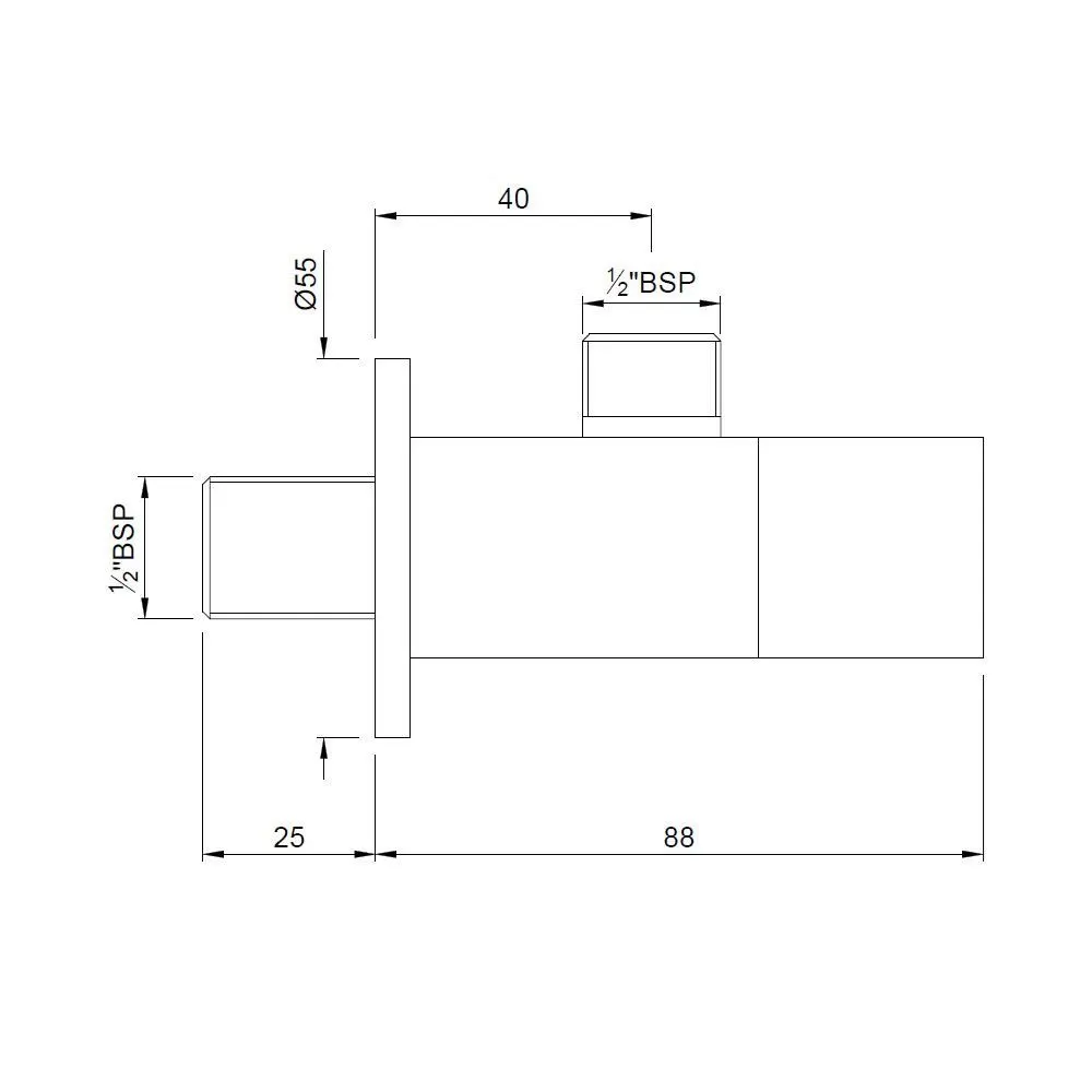 Jaquar Angle Valve with Wall Flange Aria series ARI-CHR-39053 Chrome - image 2