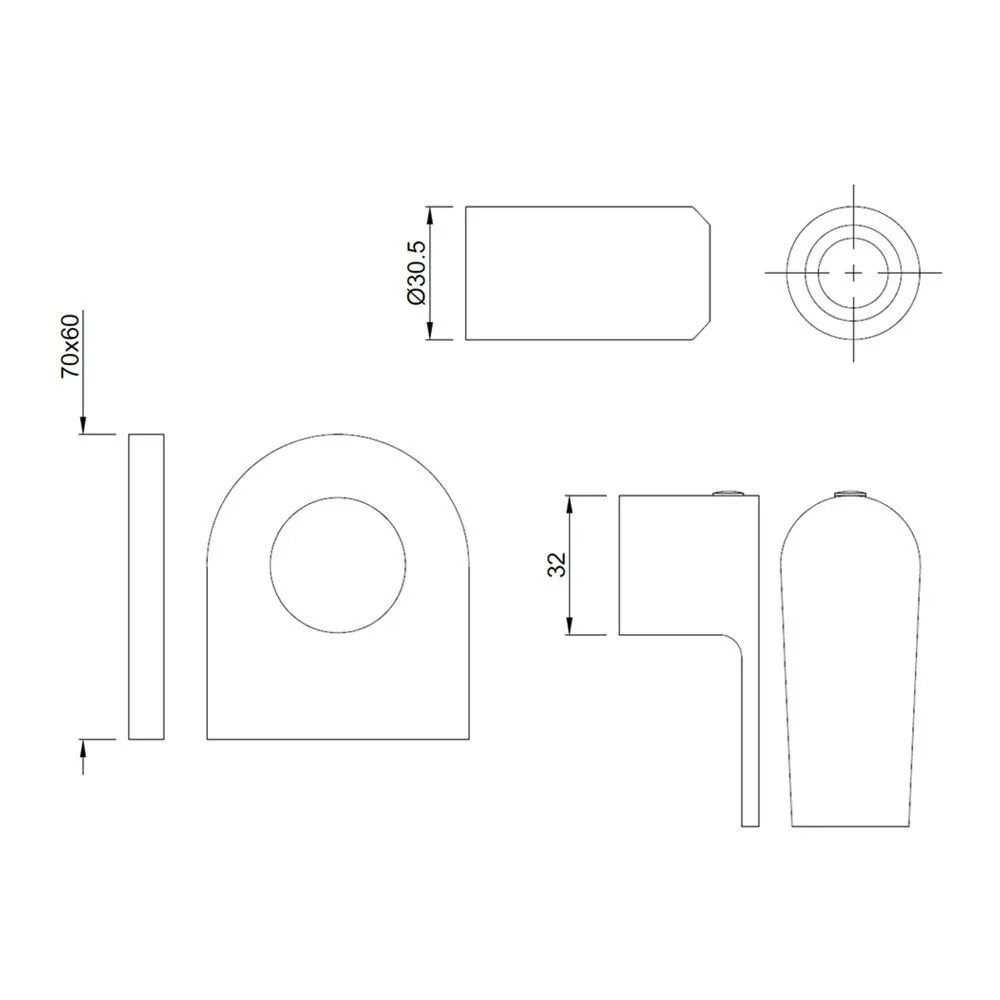 Jaquar Concealed Stop Valve and Flush Cock Exposed Parts Kit Aria series ARI-CHR-39083K Chrome - image 2