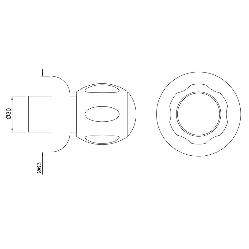 Jaquar Concealed Stop Valve Exposed Parts Kit with Operating Lever Clarion series CQT-CHR-23069K Chrome - image 2