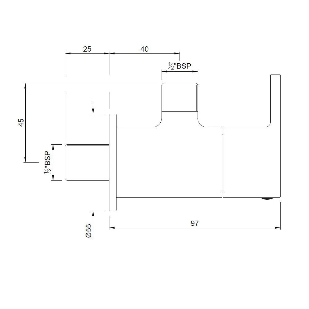 Jaquar Angle Valve with Wall Flange Fusion series FUS-CHR-29053 Chrome - image 2