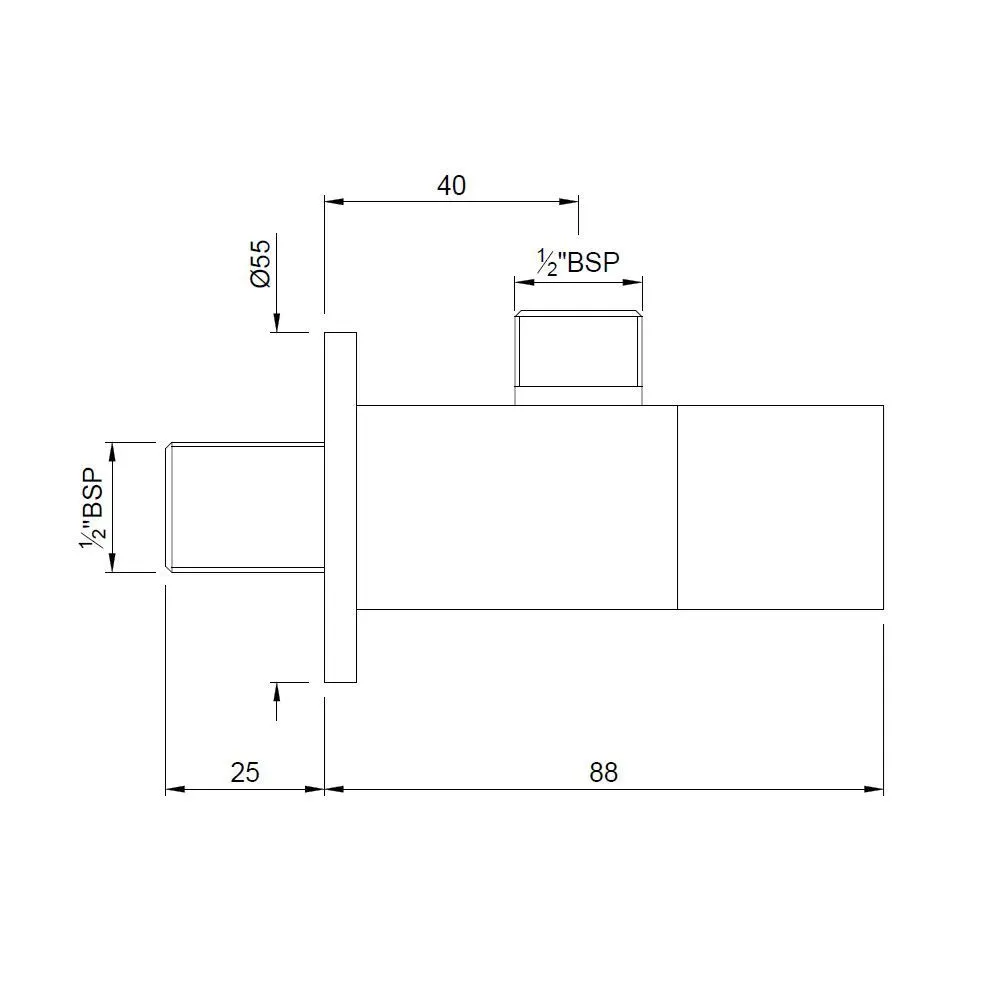 Jaquar Angle Valve with Wall Flange Lyric series LYR-CHR-38053 Chrome - image 2