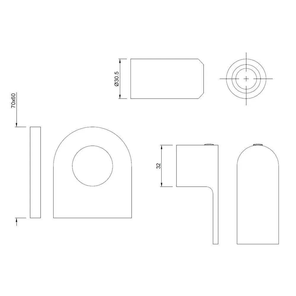 Jaquar Exposed Part Kit for Concealed Stop Valve and Flush Cock Lyric series LYR-CHR-38083K Chrome - image 2