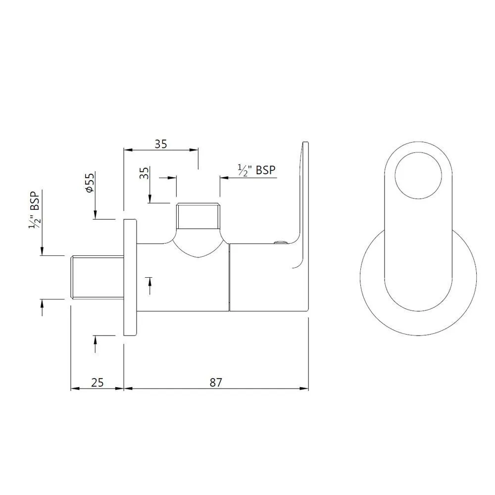Jaquar Angle Valve with Wall Flange Ornamix Prime series ORP-ABR-10053PM Antique Bronze - image 1