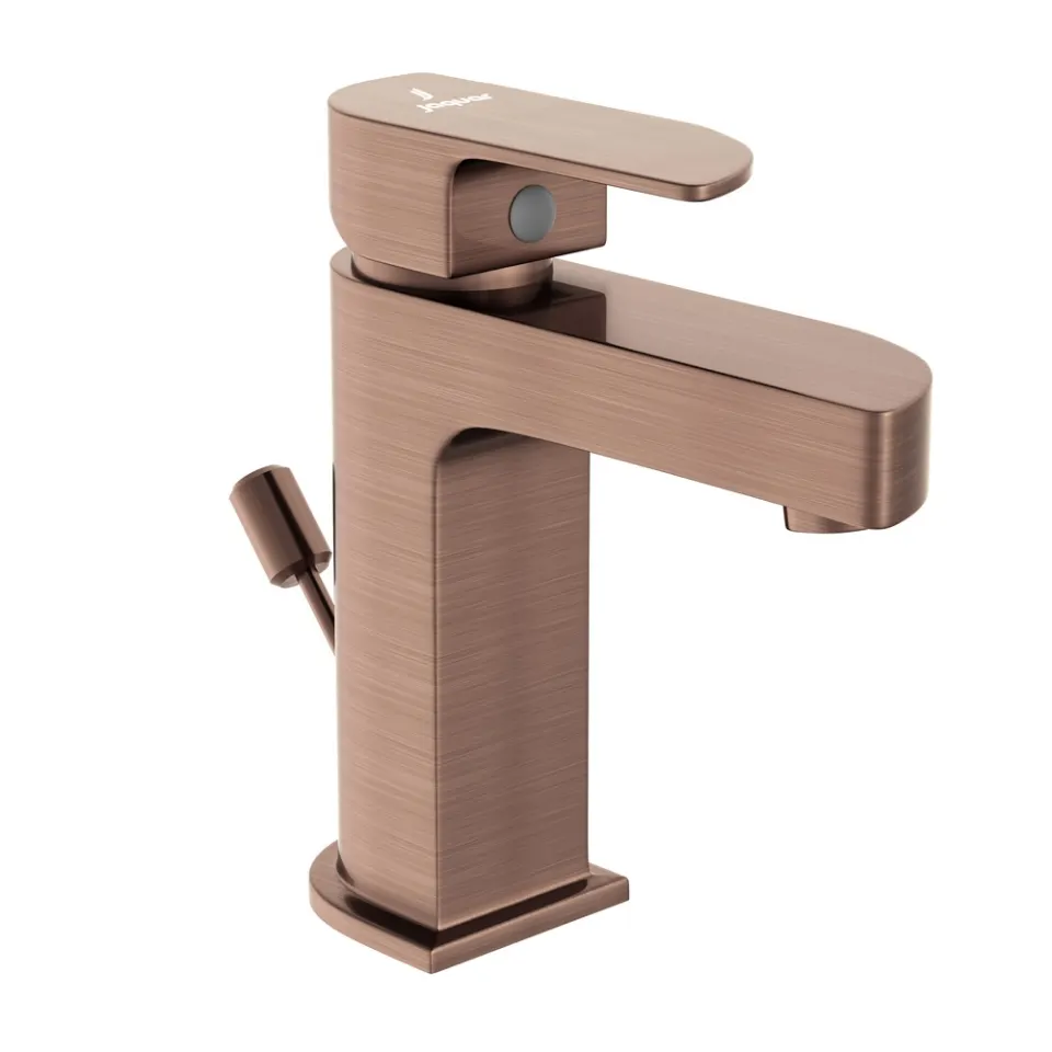 Jaquar Basin Mixer with Popup Waste, 450mm Braided Hoses Alive series ALI-ACR-85051B Antique Copper - image 1