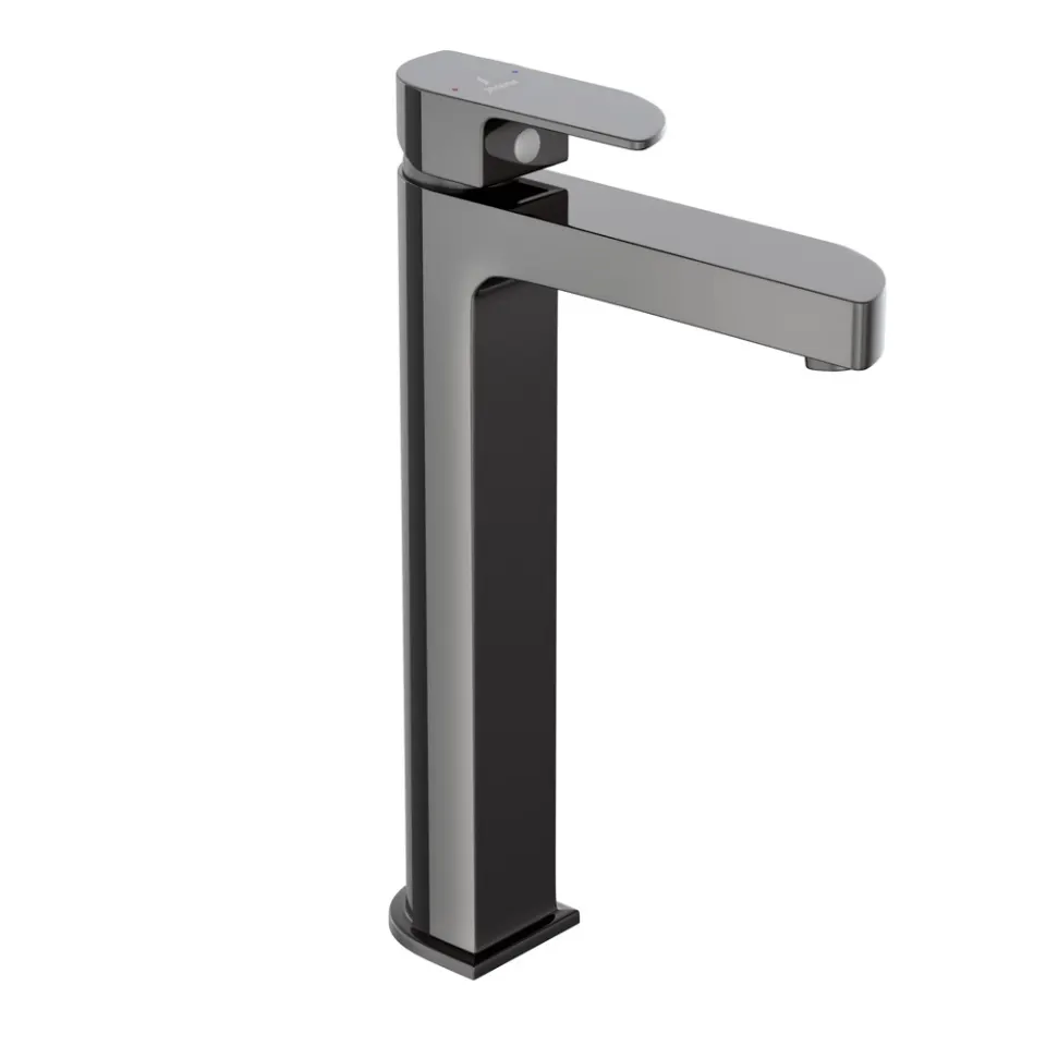 Jaquar Tall Boy Basin Mixer, 125mm Extension Body, 600mm Braided Hoses Alive series ALI-BCH-85005B Black Chrome - image 1
