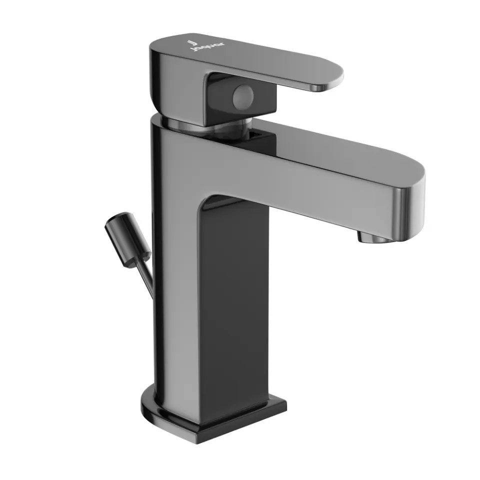 Jaquar Basin Mixer with Popup Waste, 450mm Braided Hoses Alive series ALI-BCH-85051B Black Chrome - image 1