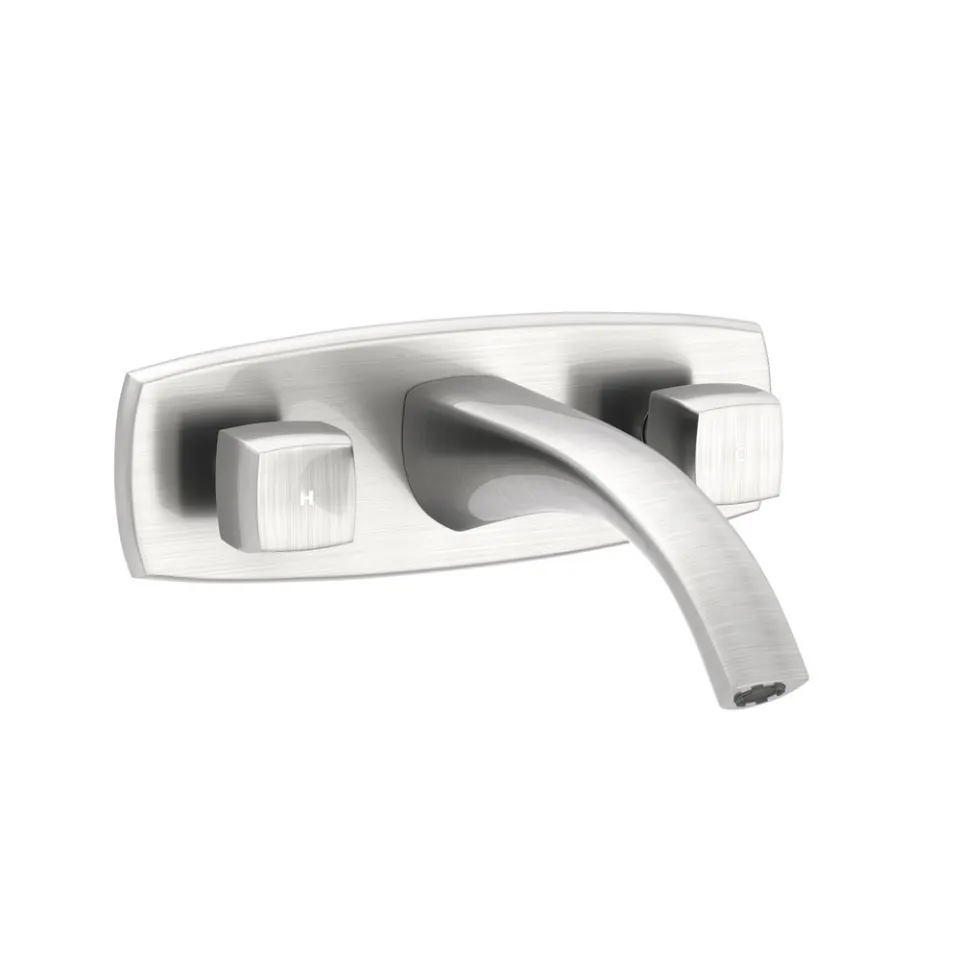 Jaquar Basin Mixer with Two Concealed Valves, Wall Mounted Arc series ARC-SSF-87433 Stainless Steel - image 1