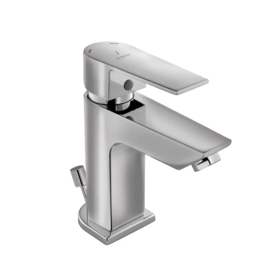 Jaquar Basin Mixer with Popup Waste, 450mm Braided Hoses Aria series ARI-CHR-39051B Chrome - image 1