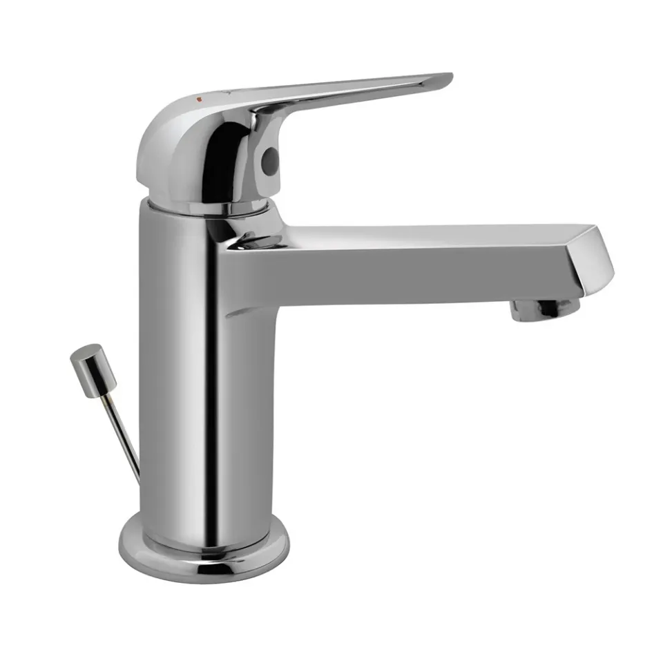 Jaquar Basin Mixer with Popup Waste, 450mm Braided Hoses Continental Prime series COP-CHR-051BPM Chrome - image 1