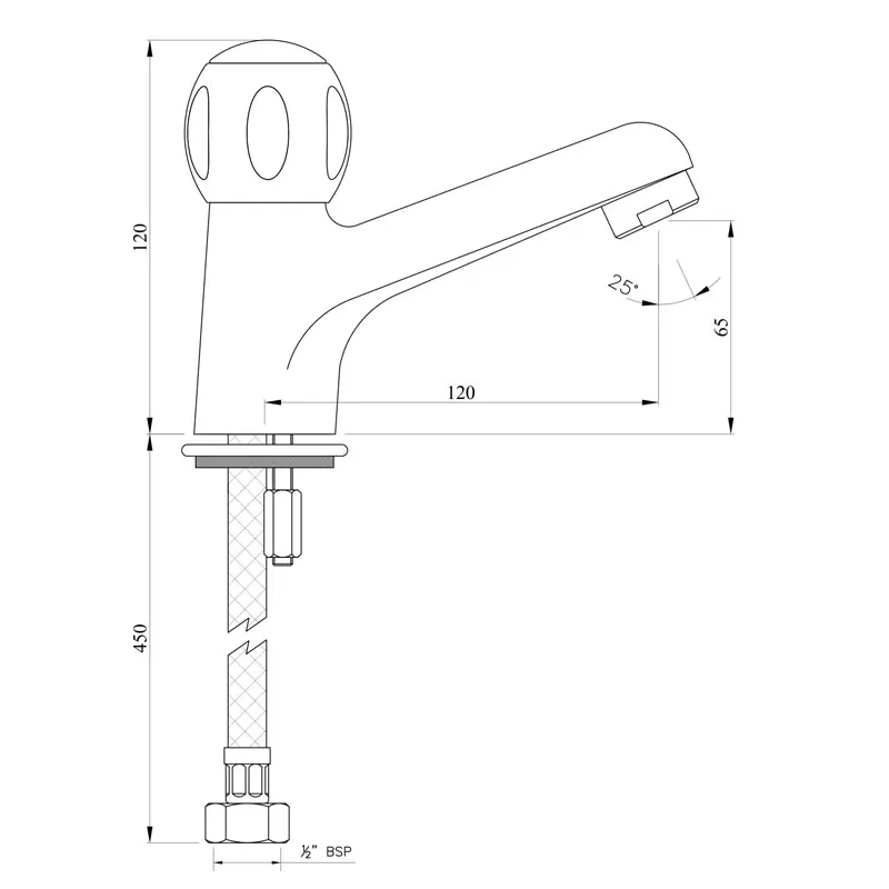 Jaquar Table Mounted Basin Tap with Long Neck Clarion series CQT-CHR-23021 Chrome - image 2