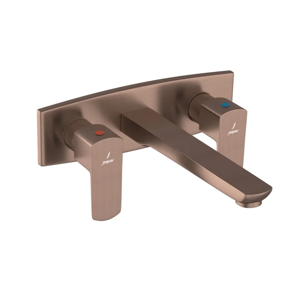 Jaquar Basin Mixer with Two Concealed Valves, Wall Mounted Kubix Prime series KUP-ACR-35433PM Antique Copper - image 1