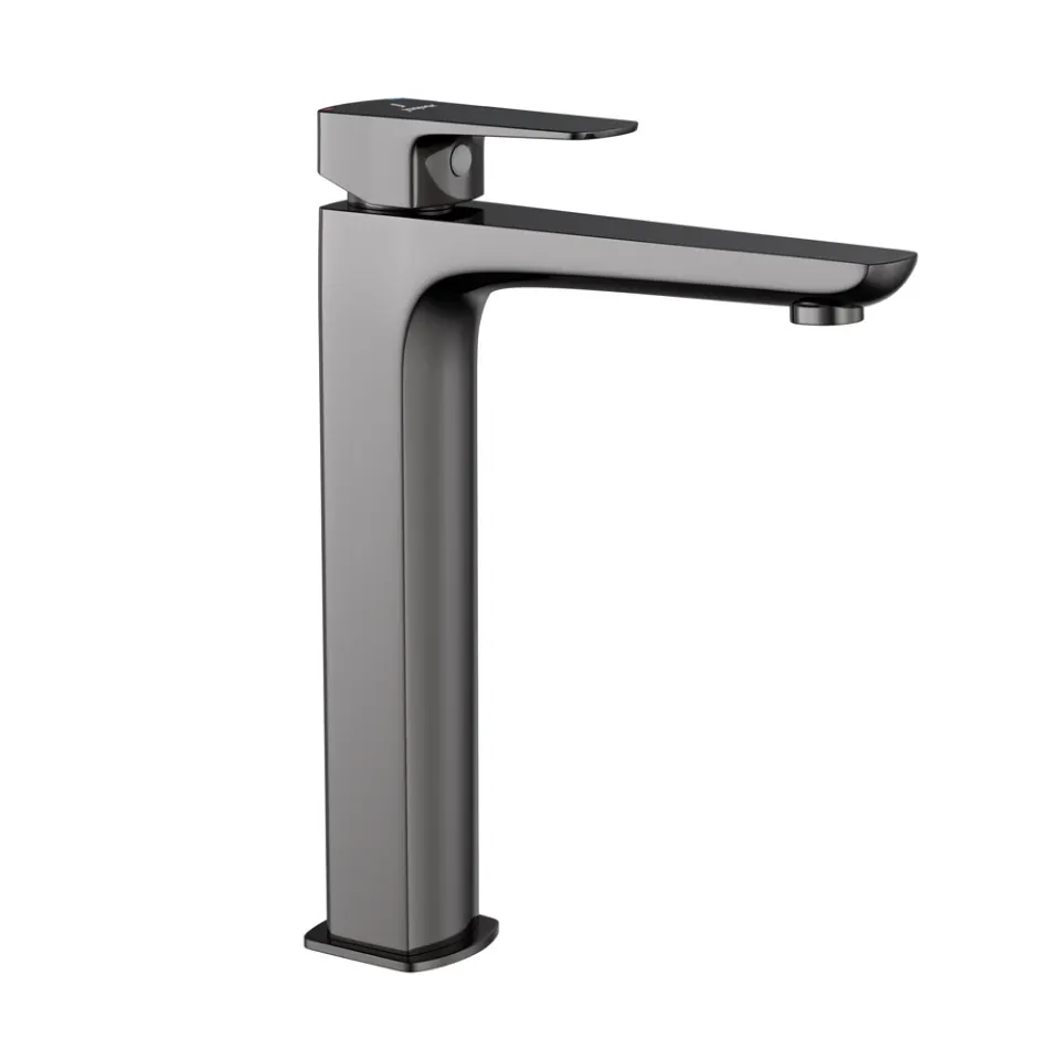 Jaquar Tall Boy Basin Mixer, 155mm Extension Body, 600mm Braided Hoses Kubix Prime series KUP-BCH-35005BPM Black Chrome - image 1