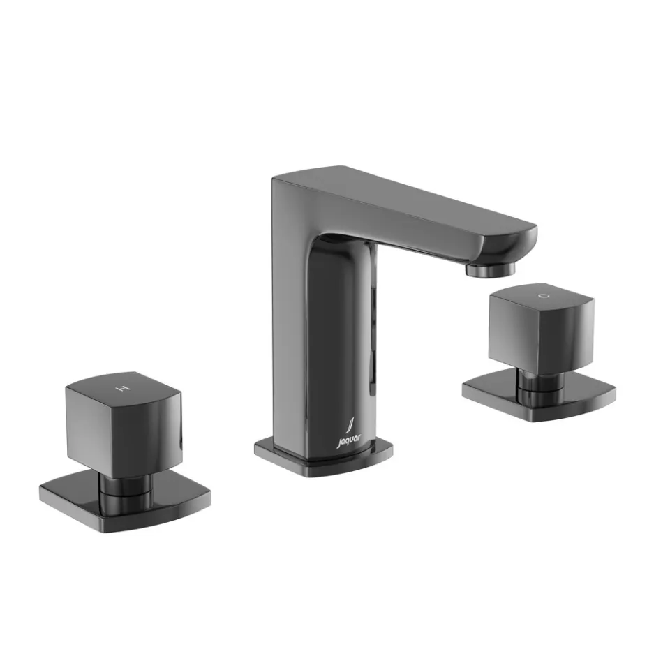 Jaquar 3-Hole Basin Mixer Kubix Prime series KUP-BCH-35189PM Black Chrome - image 1