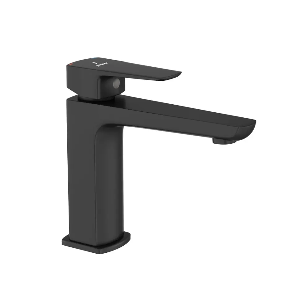 Jaquar Basin Mixer without Popup Waste, 450mm Braided Hoses Kubix Prime series KUP-BLM-35011BPM Black Matt - image 1