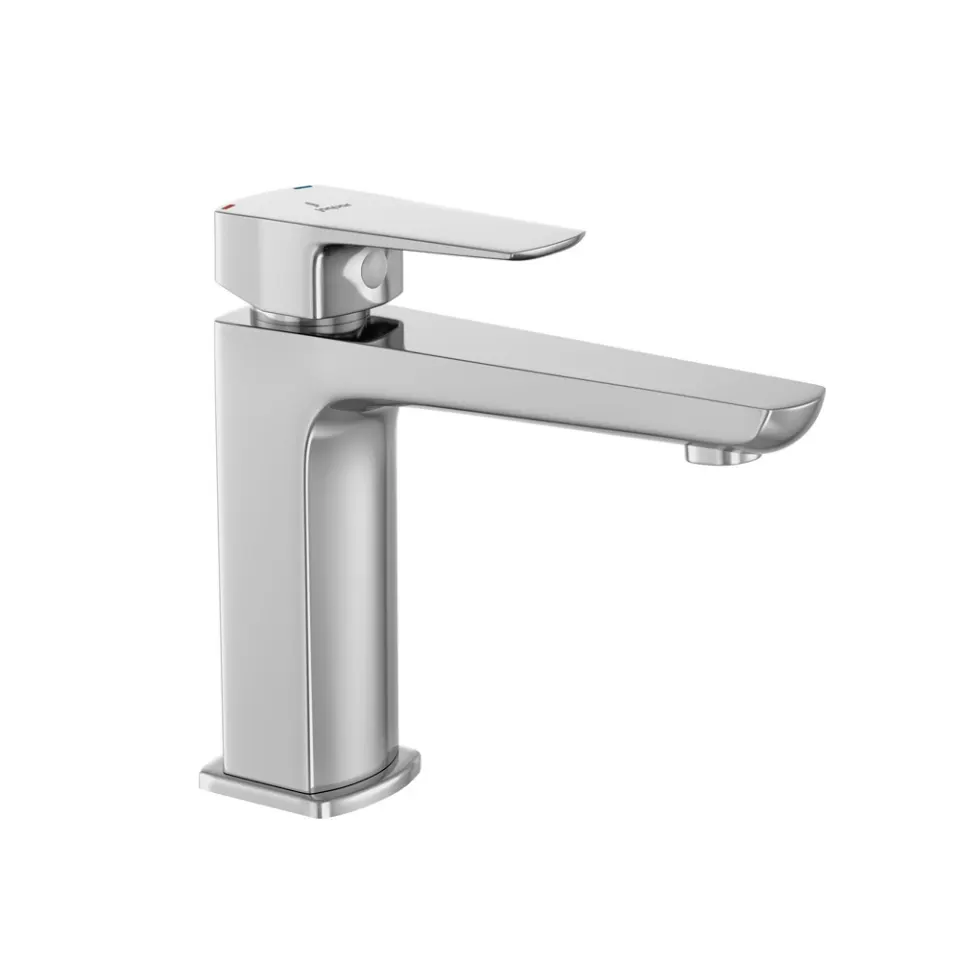 Jaquar Basin Mixer without Popup Waste, 450mm Braided Hoses Kubix Prime series KUP-CHR-35011BPM Chrome - image 1