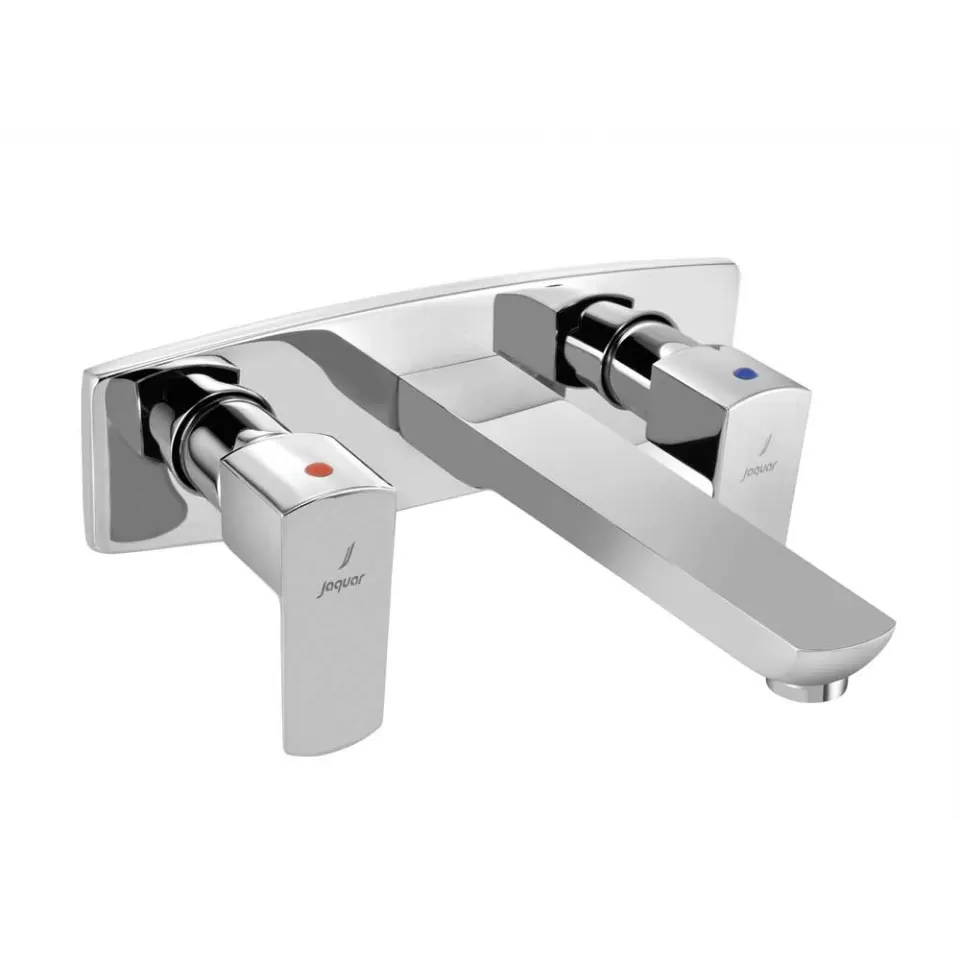 Jaquar Basin Mixer with Two Concealed Valves, Wall Mounted Kubix Prime series KUP-CHR-35433PM Chrome - image 1