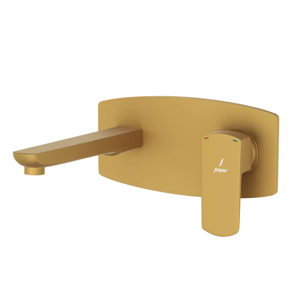 Jaquar Basin Mixer Exposed Parts Kit, Wall Mounted, with Spout Kubix Prime series KUP-GMP-35233NKPM Gold Matt PVD - image 1