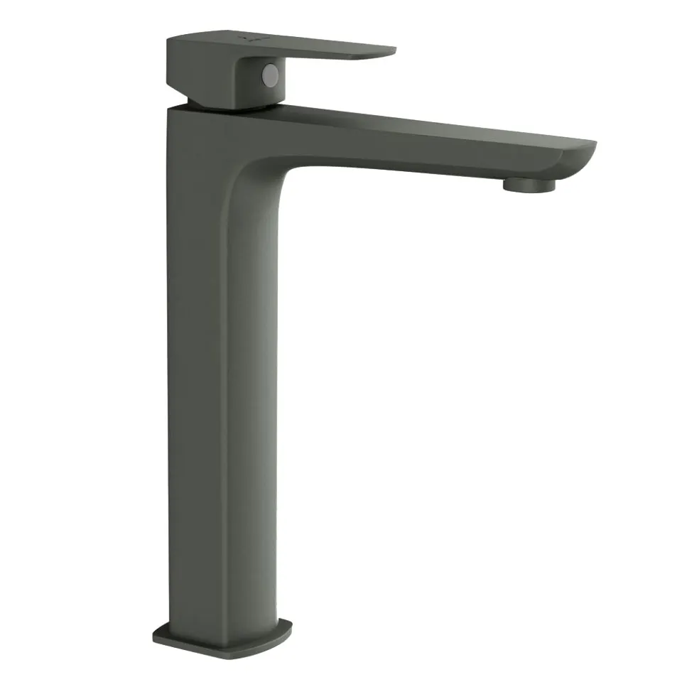 Jaquar Tall Boy Basin Mixer, 155mm Extension Body, 600mm Braided Hoses Kubix Prime series KUP-GRF-35005BPM Graphite - image 1