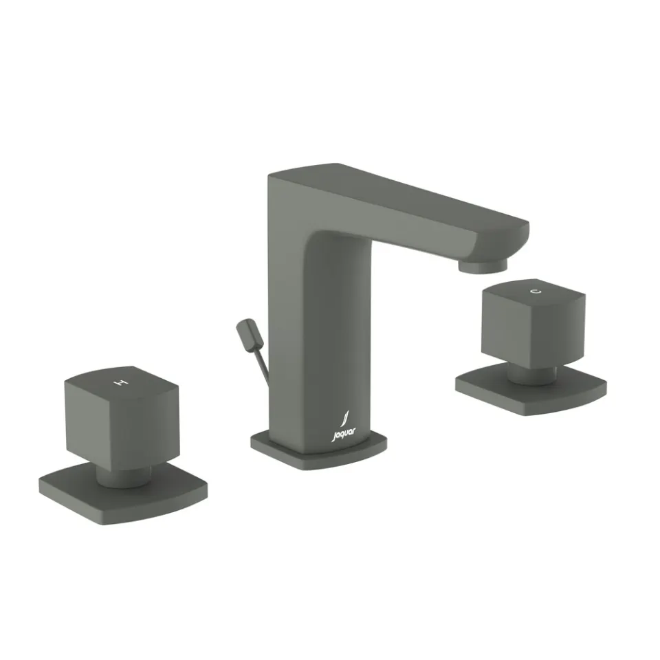 Jaquar 3-Hole Basin Mixer Kubix Prime series KUP-GRF-35191PM Graphite - image 1