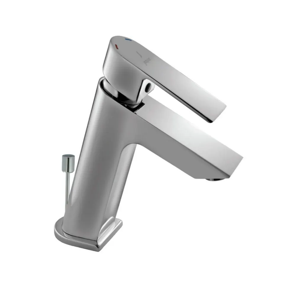 Jaquar Basin Mixer with Popup Waste, 450mm Braided Hoses Lyric series LYR-CHR-38051B Chrome - image 1