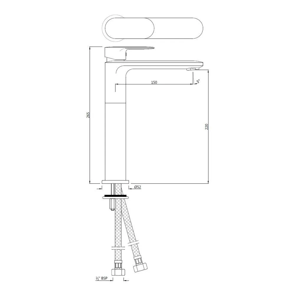Jaquar Single Lever Tall Boy Opal Prime series OPP-BGP-15005BPM Blush Gold Bright PVD - image 2