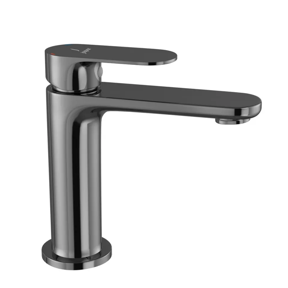 Jaquar Basin Mixer without Popup Waste, with 450mm Braided Hoses Opal Prime series OPP-BCH-15011BPM Black Chrome - image 1
