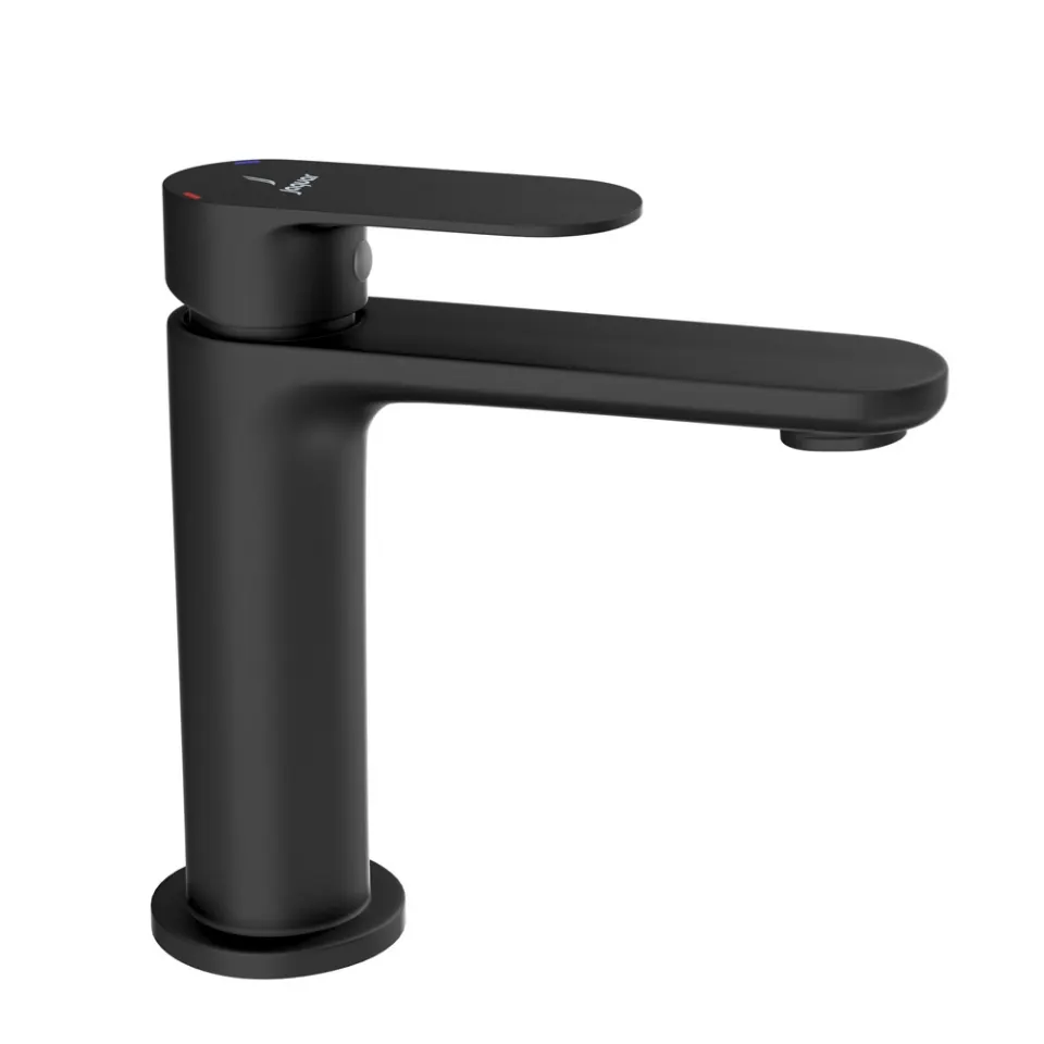 Jaquar Basin Mixer without Popup Waste, with 450mm Braided Hoses Opal Prime series OPP-BLM-15011BPM Black Matt - image 1
