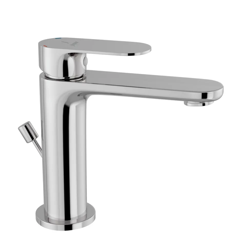 Jaquar Basin Mixer with Popup Waste and 450mm Braided Hoses Opal Prime series OPP-CHR-15051BPM Chrome - image 1