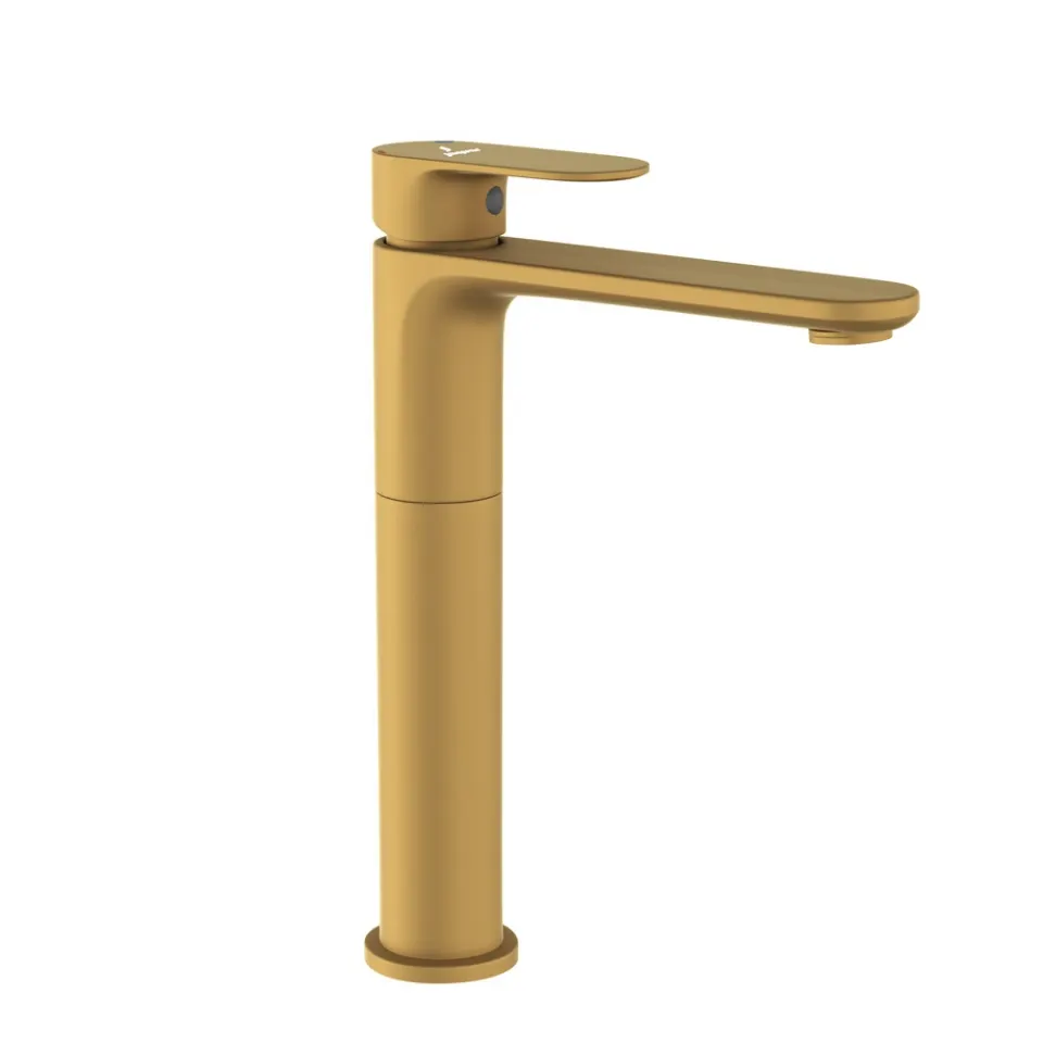 Jaquar Tall Boy Basin Mixer 150mm Extension Body, 600mm Braided Hoses Opal Prime series OPP-GMP-15005BPM Gold Matt PVD - image 1